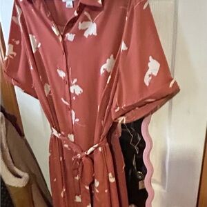 Ava & Viv Terracotta Floral Dress